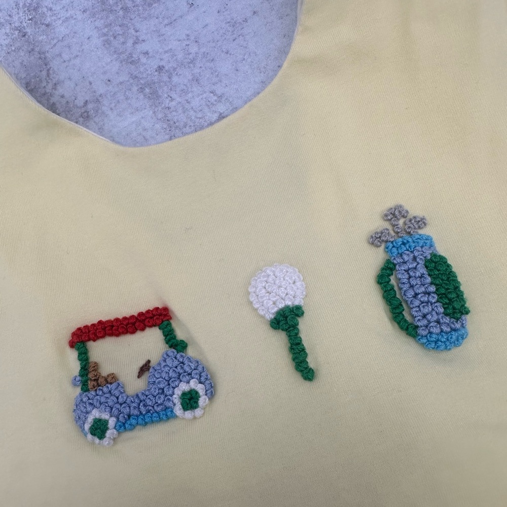 EUC Golf Themed Bloomers and Shirt Set 3T French Knots Bow Back